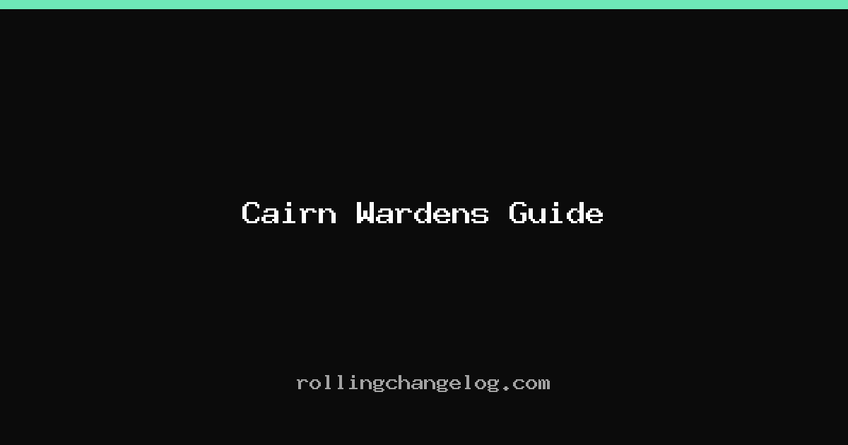Cairn Wardens Guide cover