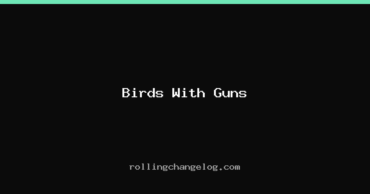 Birds With Guns cover