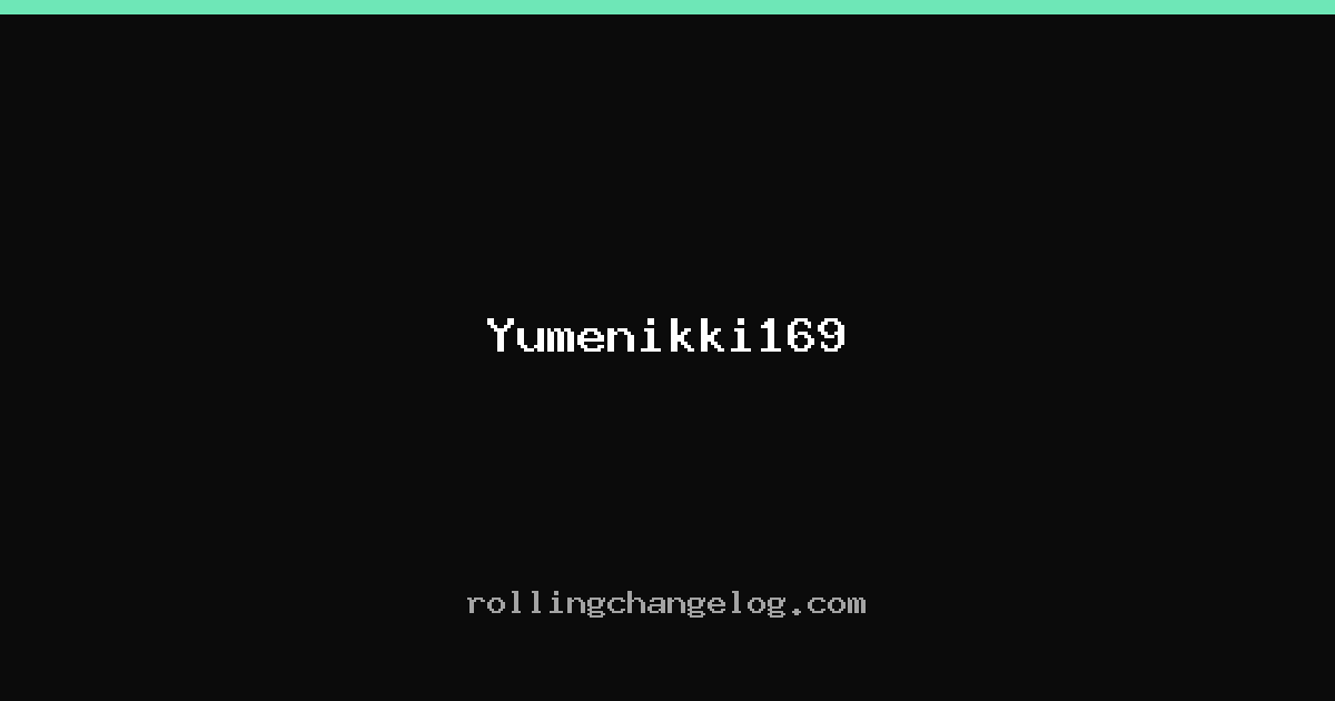 Yumenikki169 cover