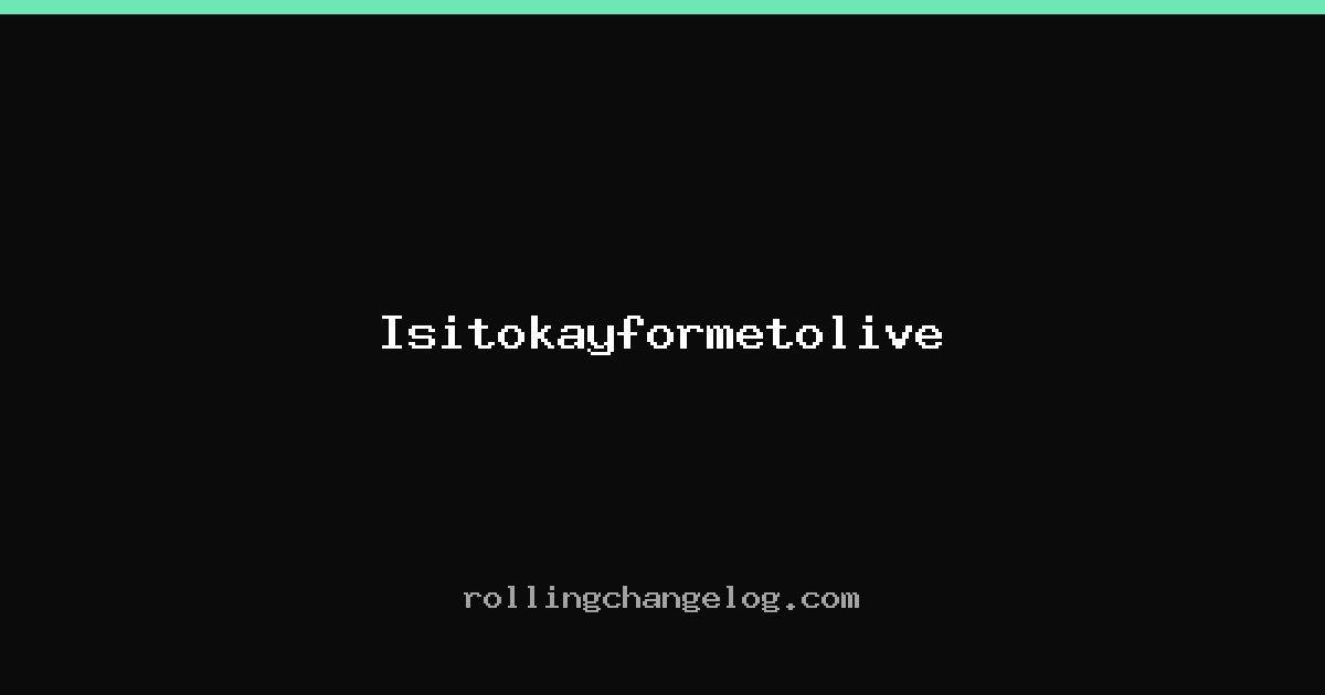 Isitokayformetolive cover