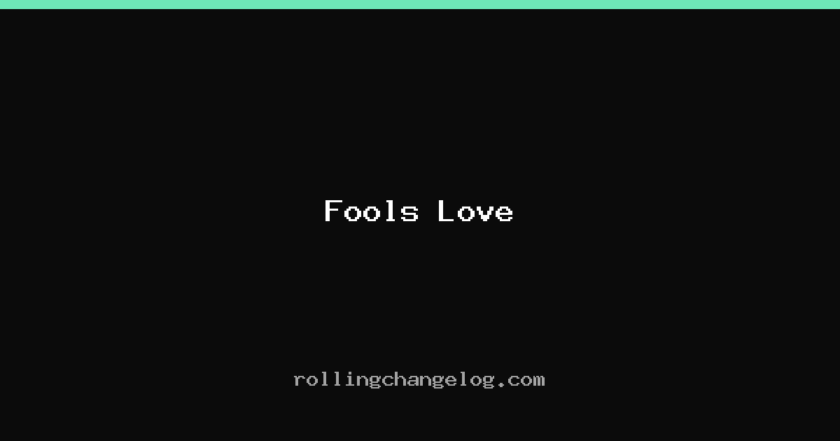 Fools Love cover