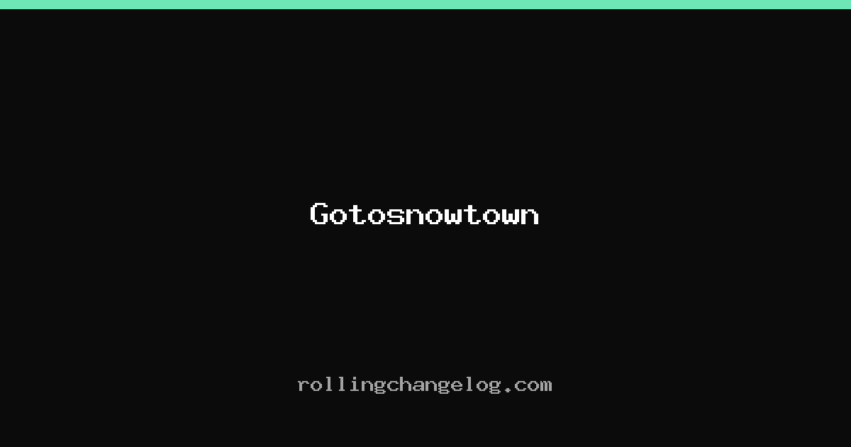 Gotosnowtown cover