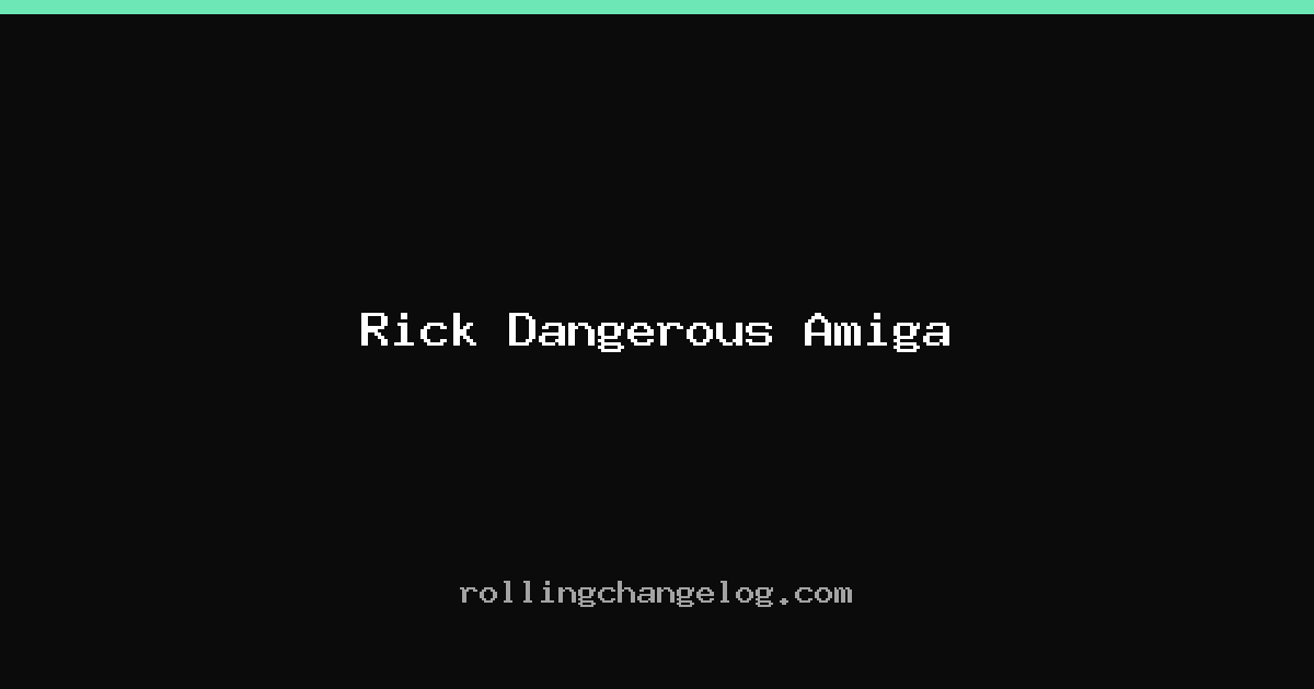 Rick Dangerous Amiga cover