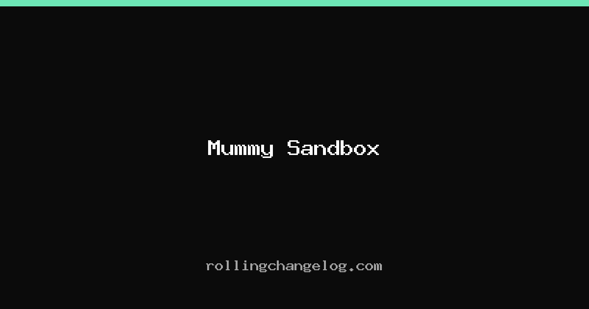 Mummy Sandbox cover