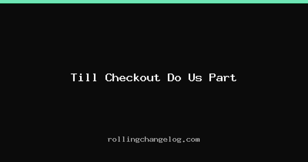 Till Checkout Do Us Part cover