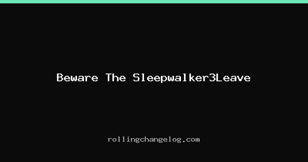Beware The Sleepwalker3Leave cover